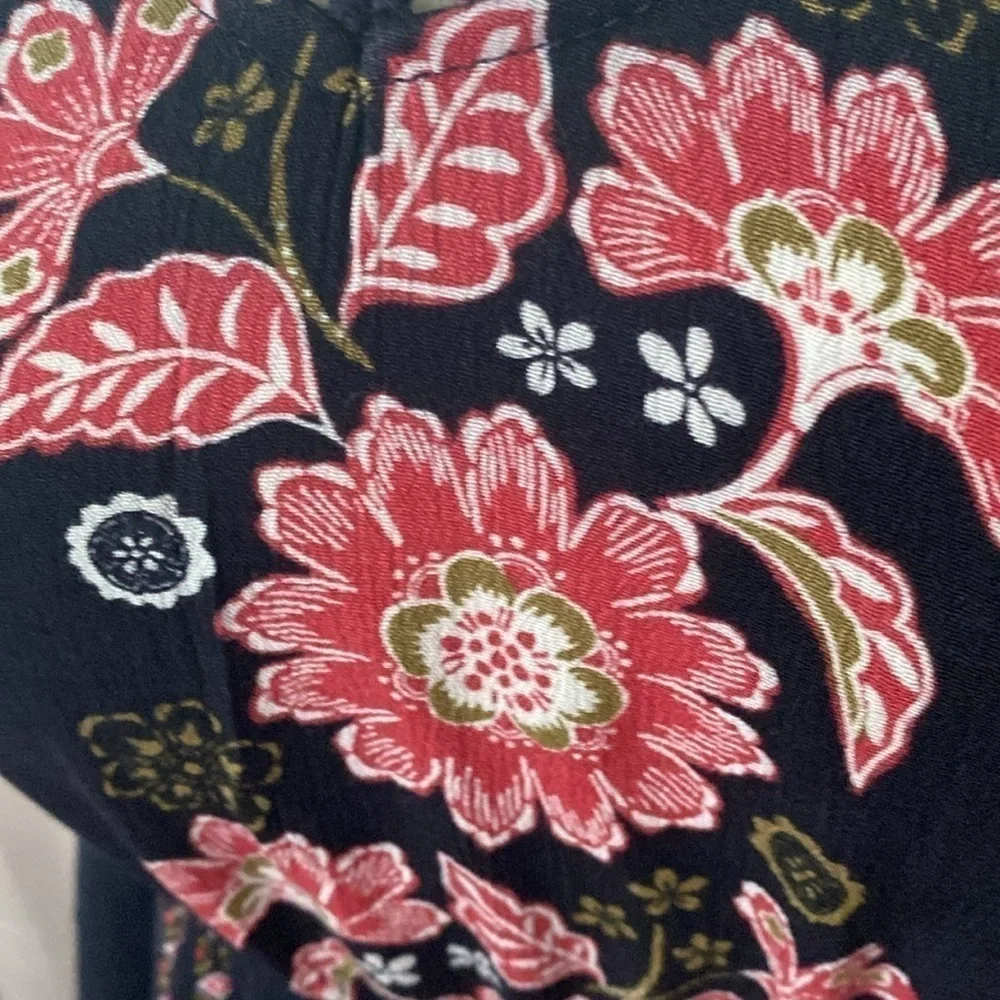Xhilaration Floral Maxi black pink bohemian Dress M - Picture 6 of 12